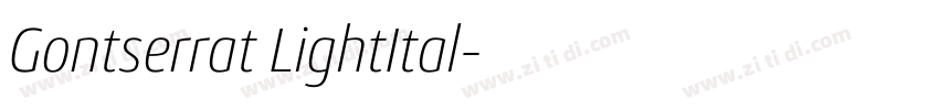 Gontserrat LightItal字体转换 Gontserrat LightItal字体转换